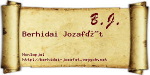 Berhidai Jozafát névjegykártya